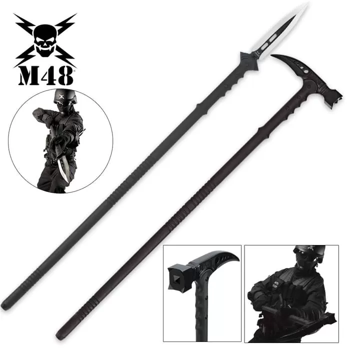 M48 Tactical Survival Hammer And Hunting Spear With Sheath Combo