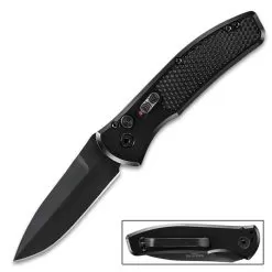 Gerber Black Empower Automatic Pocket Knife - S30V Stainless Steel Blade, Anodized Aluminum Handle, Pocket Clip - Length 8 2/5”