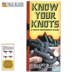 Trailblazer Know Your Knots Quick Reference Guide - Compact Folding Guide, Laminated, Detailed Illustrations, Easy-To-Follow Instructions