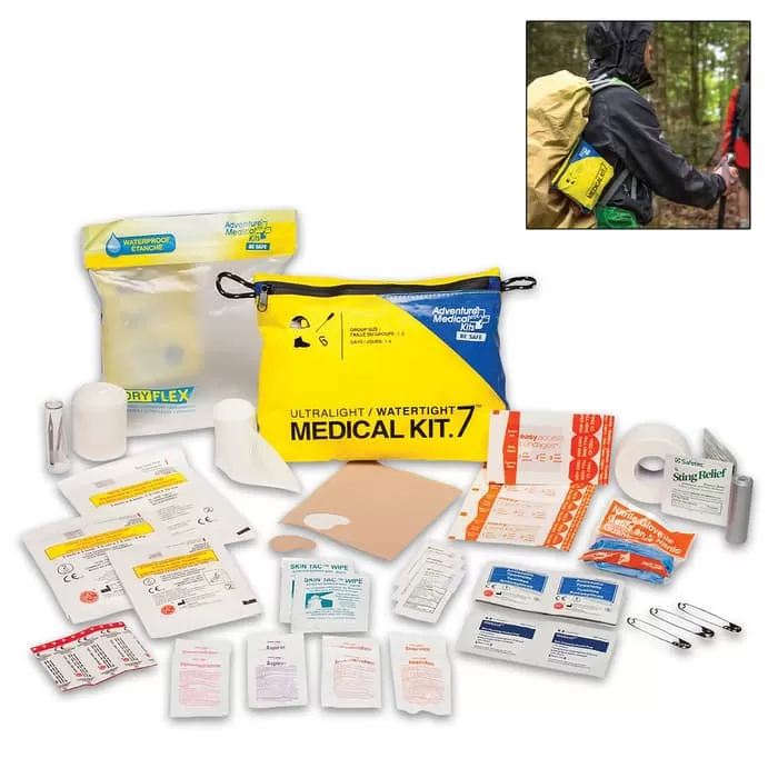 Adventure Medical Kits Adventure Ultralight Watertight .7 Medical Kit - Variety Of First Aid Supplies, Lightweight And Water-Resistant Bag