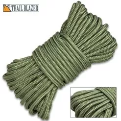 Trailblazer Utility Rope - Braided Polypropylene, Mildew And Rot Resistant, 1/4” Diameter - Length 65 1/2’