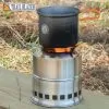 Trailblazer Wood Burning Stove With Bag - Stainless Steel Construction, Compact, Stable Cooking Surface, Environmentally Safe