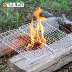 Trailblazer Two-Pack Mesh Grill With Carry Bag - Stainless Steel Construction, Thick Welded Mesh Screen