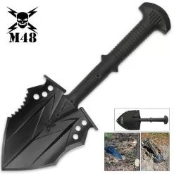 M48 Tactical Shovel Entrenchment Tool With Axe Blade And Sheath