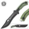 Colombian Bogota Survival Fixed Blade Knife With Sheath - Stainless Steel Blade, Serrations, Grippy TPR Handle - Length 12 7/10”