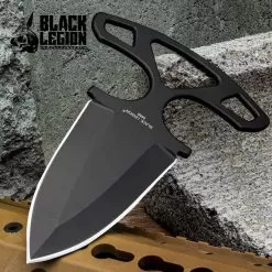 Black Legion Shadow Dagger With Nylon Sheath | Push Dagger | Black