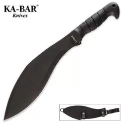 KA-BAR Black Kukri With Leather Sheath