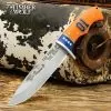 Timber Wolf General Lee Fixed Blade Knife And Sheath - 3Cr13 Stainless Steel Blade, Acrylic And Bone Handle - Length 10 3/4”