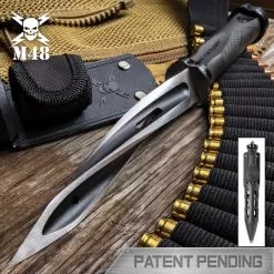 United Cutlery Cyclone Boot Knife With Custom Vortec Sheath - Cast Stainless Steel Blade, Piercing Point, Reinforced Nylon Handle - Length 10 1/2”