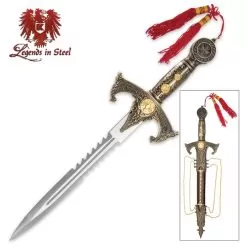 Legends In Steel Knights Templar Dagger With Sheath