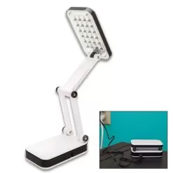 Cordless LED Folding Desk Lamp - Super Bright Light Panel, Tough Plastic Construction, Two Lighting Modes - Dimensions 5βx 3β