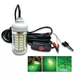 Under Water Green LED Submersible Fishing Light - Industrial-Grade ABS Construction, 108 LED Bulbs, 5-Meter Cord