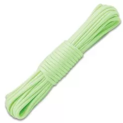 650-LBS Green Luminous 9-Strand Paracord - High-Strength Polyester Construction, 10-Meter Hank