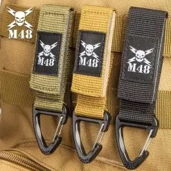 Three-Pack Tactical Clips - Nylon Webbing And ABS Construction - Dimensions 4โx 1โ