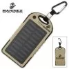 USMC 8,000 MAH Solar Charger And Power Bank - Monocrystalline Solar Panel, Li-Polymer Battery, Water-Resistant