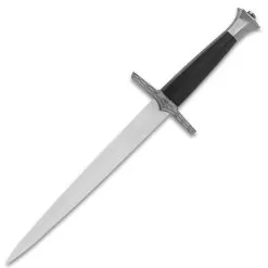 Witching Black Short Sword And Scabbard - 2Cr13 Stainless Steel Blade, Metal Alloy And ABS Handle - Length 15"