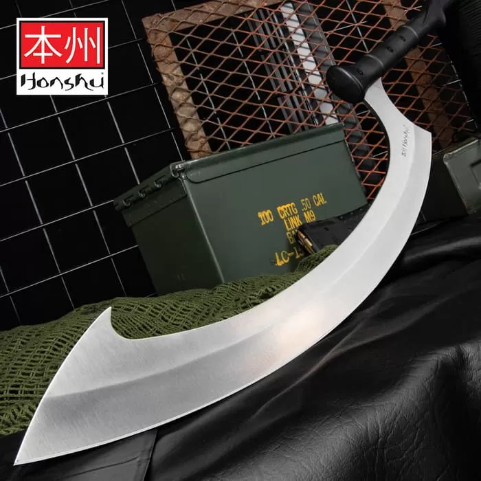 Honshu Khopesh Sword - Egyptian Blade And Sheath - 7Cr13 Stainless Steel Blade, Injection-Molded Nylon Handle - Length 45 1/8β