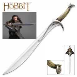 Orcrist Sword Of Thorin Oakenshield - Replica By United Cutlery From The Hobbit. "Goblin Cleaver" Includes Wall Plaque, Sword 38 3/4" Length