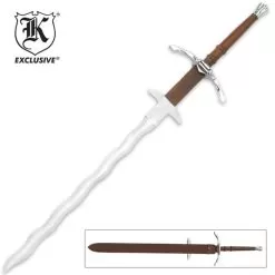 Two Handed Bastard Kriss Sword & Scabbard