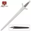 Legends In Steel Castle Sword With Scabbard - Stainless Steel Blade, Wire-Wrapped Handle, Stainless Steel Guard And Pommel
