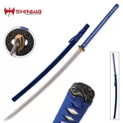 Shinwa Blue Folded Damascus Odachi Sword