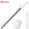 Shinwa SatinSting Handmade Shirasaya / Samurai Sword - Exclusive Hand Forged Black Damascus Steel; White Hand Lacquered Hardwood; Sleek Style, Ninja Stealth - Functional, Battle Ready, Full Tang Tanto