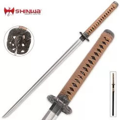 Shinwa Royal Zatoichi Brown Damascus Sword
