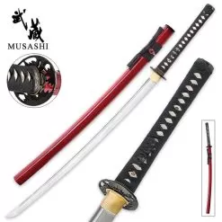 Musashi Clay Tempered 1060 Carbon Steel Katana Sword