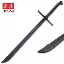 Honshu Boshin Practice Grosse Messer Sword - Solid Polypropylene Construction, Textured Grip - Length 42 1/8”