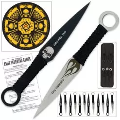 Skull Master Throwing Knife Set & Target