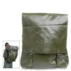 Czech M85 Rucksack - Military Surplus, Nylon-Reinforced Vinyl Construction, Water-Resistant, Adjustable Straps