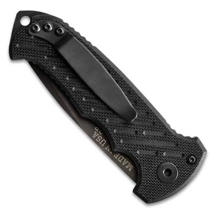 Gerber 06 Auto Drop Point Pocket Knife - S30V Stainless Steel Blade, Anodized Aluminum Handle, Pocket Clip - Length 8 1/2β - Image 2