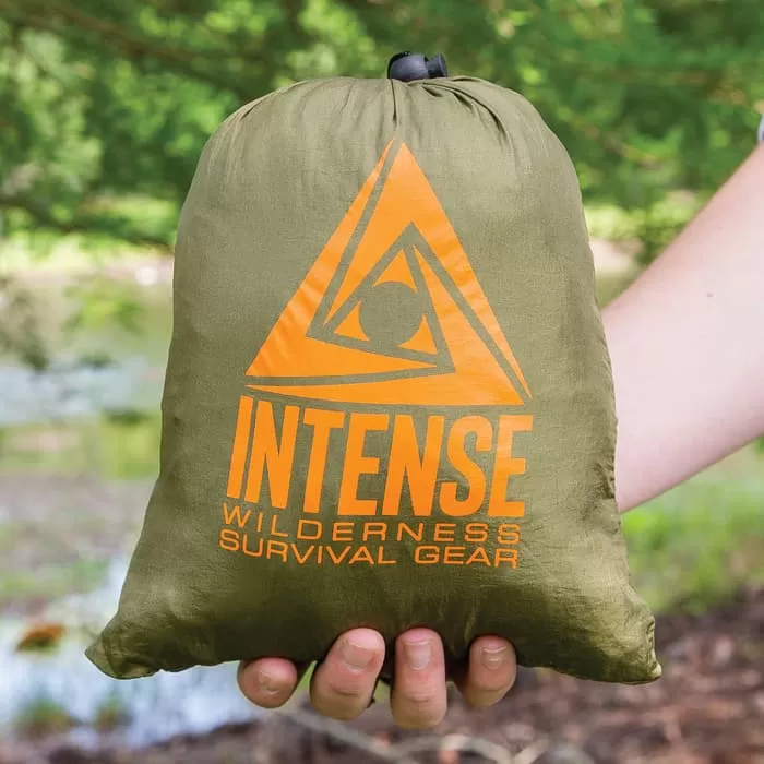 Intense Mosquito Net Covered Hammock Travel Bed - Parachute Nylon Material, Fine Mesh Netting, Carrying Pouch - Image 2