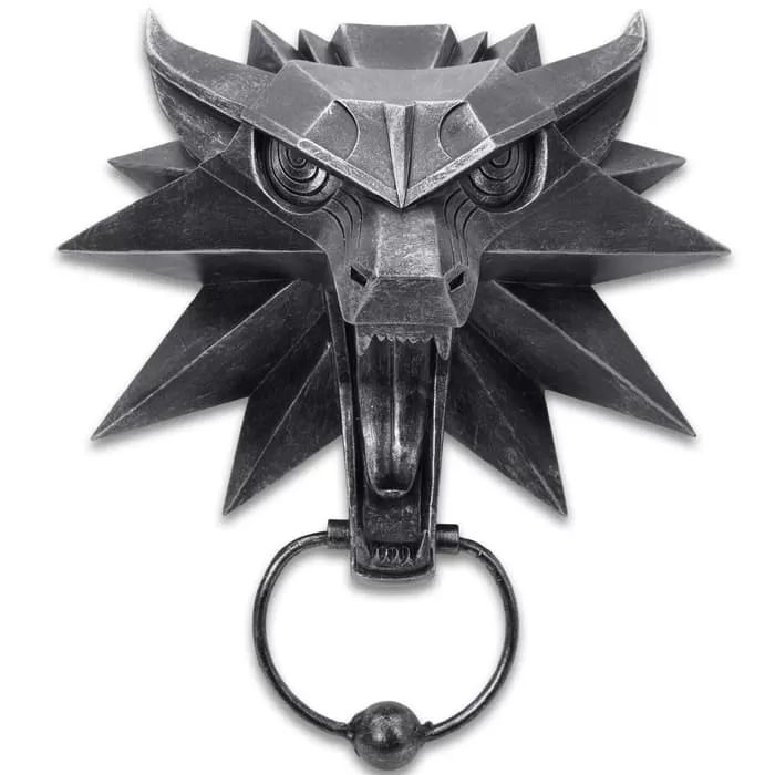 Wolf Door Knocker - High-Quality Resin Construction, Meticulous Detail, Metal Hanging Plate - Dimensions 7βX 8βX 4 1/2β - Image 2