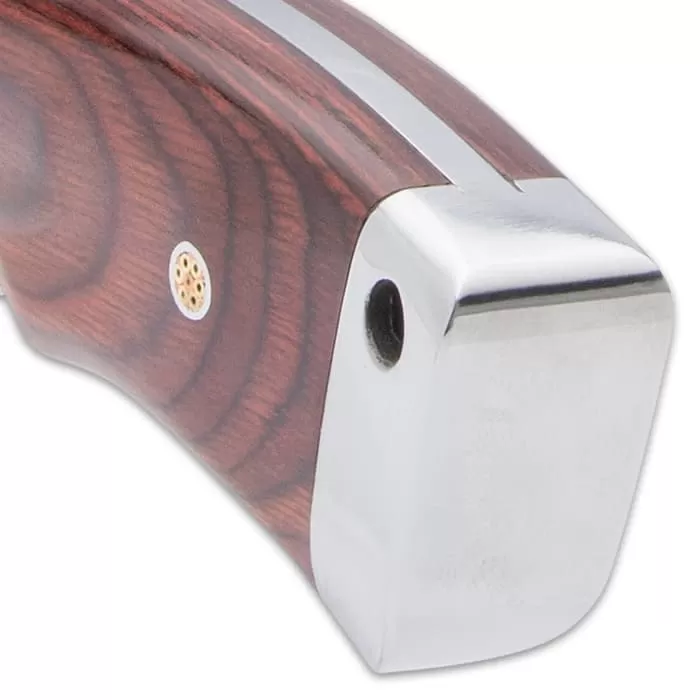 Hibben Bloodwood Magnum Bowie Knife And Sheath - 3Cr13 Stainless Steel Blade, Bloodwood Handle - Length 18 1/4β - Image 2