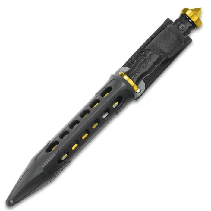 Solar Flare Gold M48 Cyclone - Cast Stainless Steel Blade, Reinforced Nylon Handle, Stainless Steel Guard And Pommel - Image 2