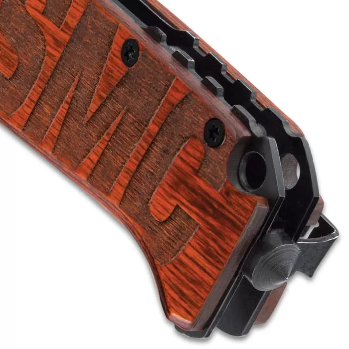 USMC Beachhead Partially Serrated Assisted Opening Pocket Knife - Image 2