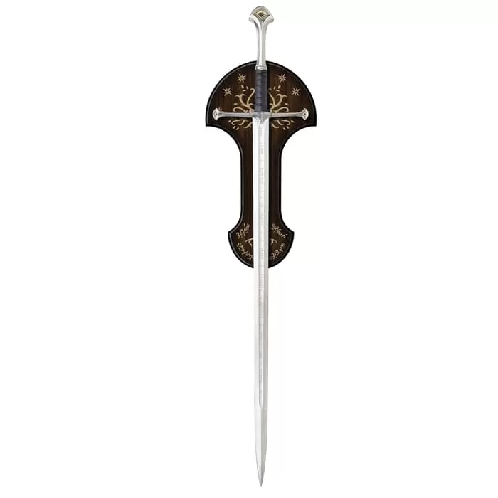 Anduril Sword - United Cutlery Replica LOTR - Sword Of King Elessar With Wall Plaque - 52 7/8" Length, The Hobbit - Image 2