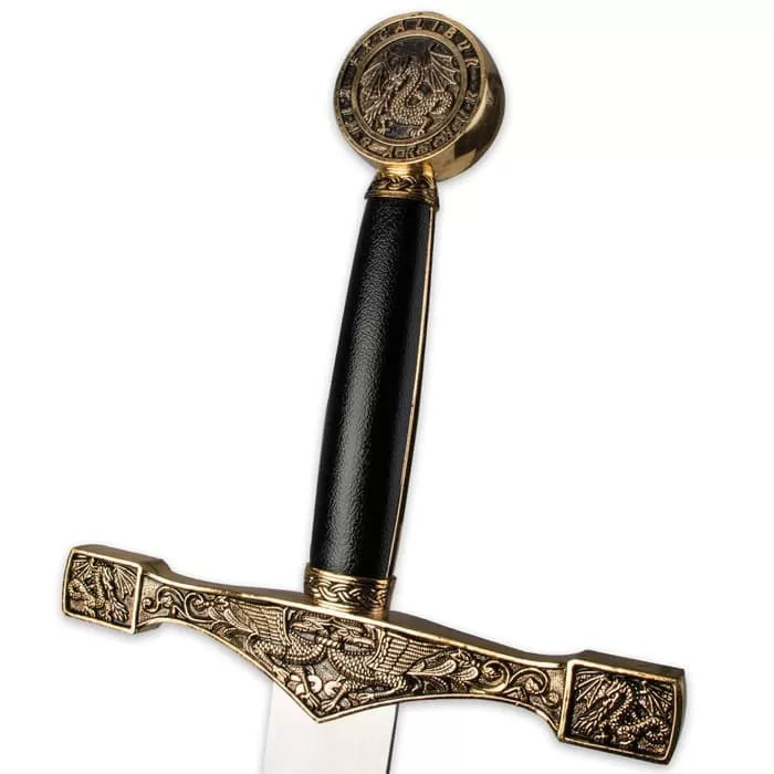 Legends In Steel Excalibur Deluxe Sword WIth Gold Finish - Image 2