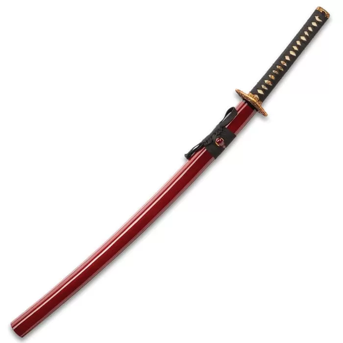 Shinwa Blood Dragon Katana And Scabbard - 1045 Carbon Steel Blade, Genuine Rayskin, Brass Habaki, Cast Metal Fittings - Length 39 1/2β - Image 2