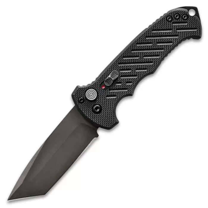 Gerber 06 Auto Drop Point Pocket Knife - S30V Stainless Steel Blade, Anodized Aluminum Handle, Pocket Clip - Length 8 1/2β - Image 3