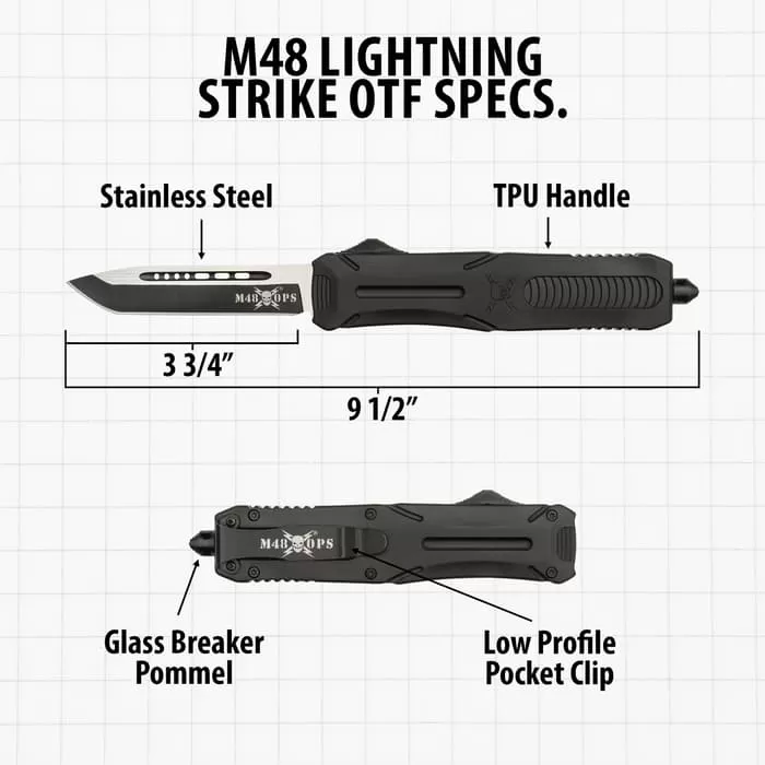 M48 Lightning Strike Automatic OTF Knife - Image 3
