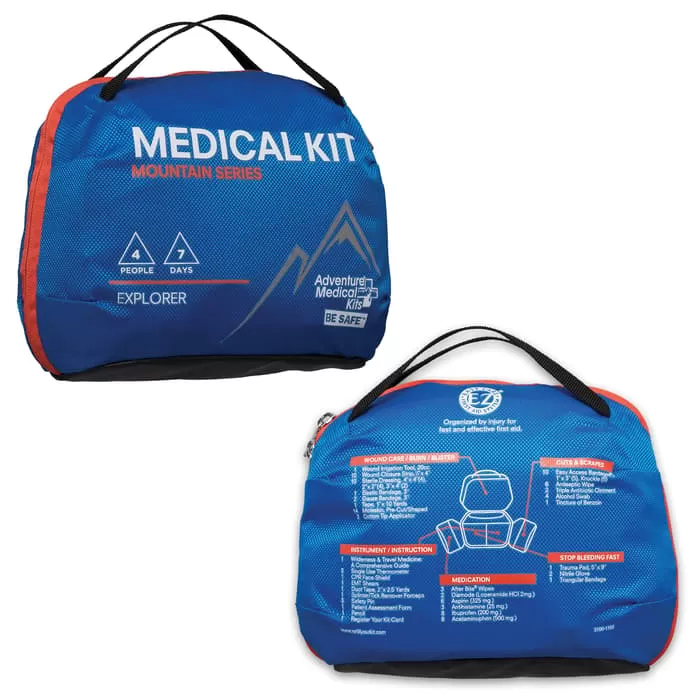 Adventure Medical Kits Adventure Mountain Explorer Medical Kit - Hospital-Quality Contents, Includes First Aid Guide, Water-Resistant Bag - Image 3