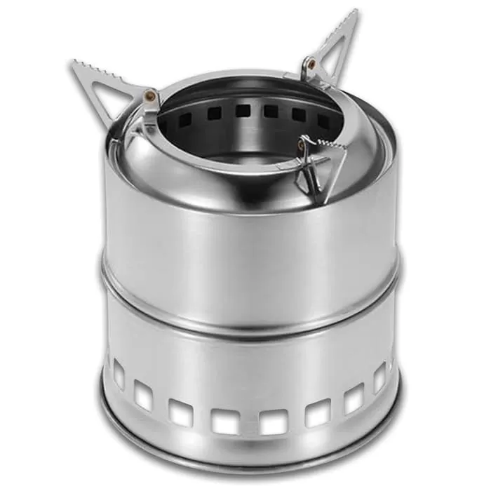 Trailblazer Wood Burning Stove With Bag - Stainless Steel Construction, Compact, Stable Cooking Surface, Environmentally Safe - Image 3