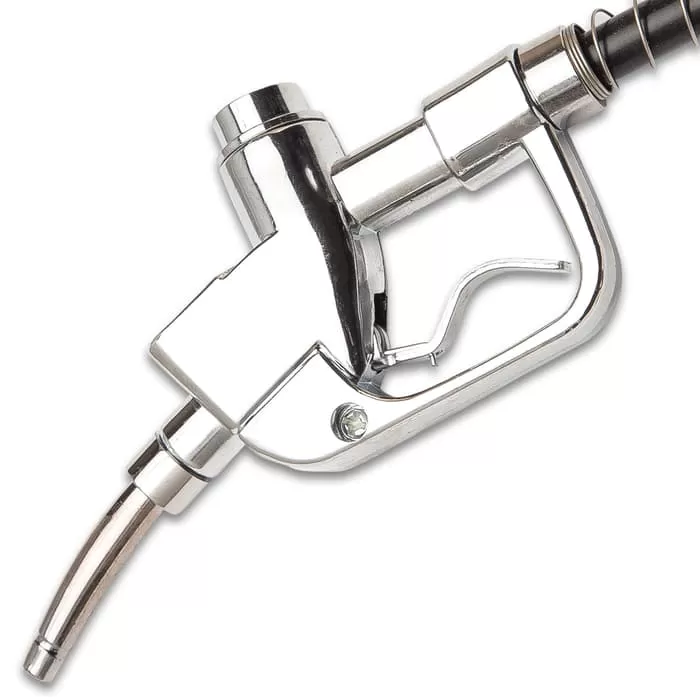 Bartender Beverage Dispenser Gas Pump - Chrome-Plated ABS And Metal Construction, Rubber Hose, Fun Design - Dimensions 19βx 5 1/2β - Image 3