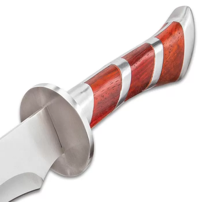 Arabian Heartwood Scimitar Sword With Sheath - Stainless Steel Construction, Heartwood Handle Accents - Length 25β - Image 3