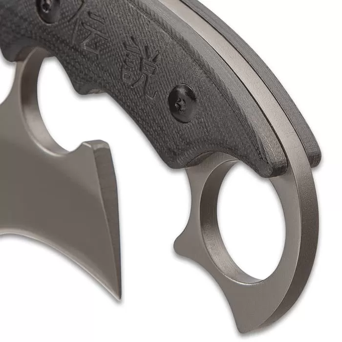 Shinwa Kandao Ulu Knife And Sheath - 3Cr13 Stainless Steel Blade, G10 Handle Scales, Open-Ring Pommel - Length 7 4/5β - Image 3