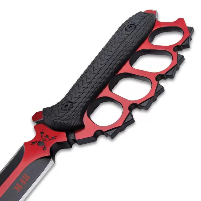 M48 Cardinal Sin Liberator Trench Knife With Sheath - 2Cr13 Cast Stainless Steel Blade, Layered Handle Scales - Length 13 3/4β - Image 3