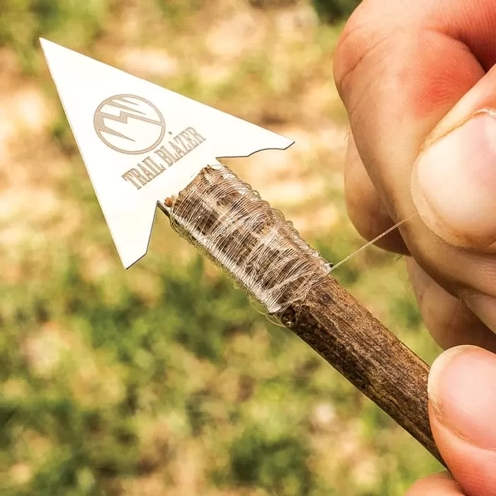 Trailblazer Survival Multi-Tool Card - Aluminum Construction, Multiple Fish Hooks, Arrow Head, Needles, Saws - Dimensions 3 1/2βx 2β - Image 3