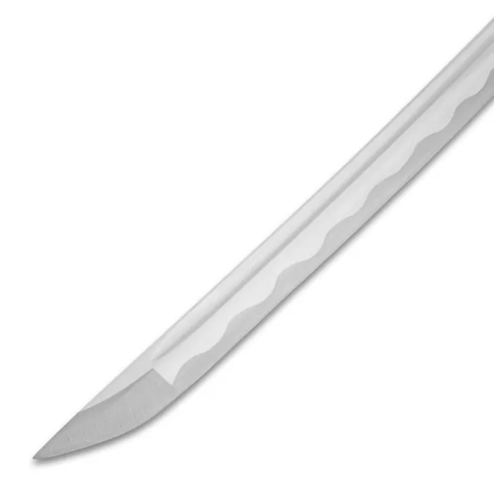 Shinwa Woodland Grove Katana And Scabbard - High Carbon Steel Blade, Cord-Wrapped Handle, Cast Metal Tsuba - Length 39 1/4β - Image 3